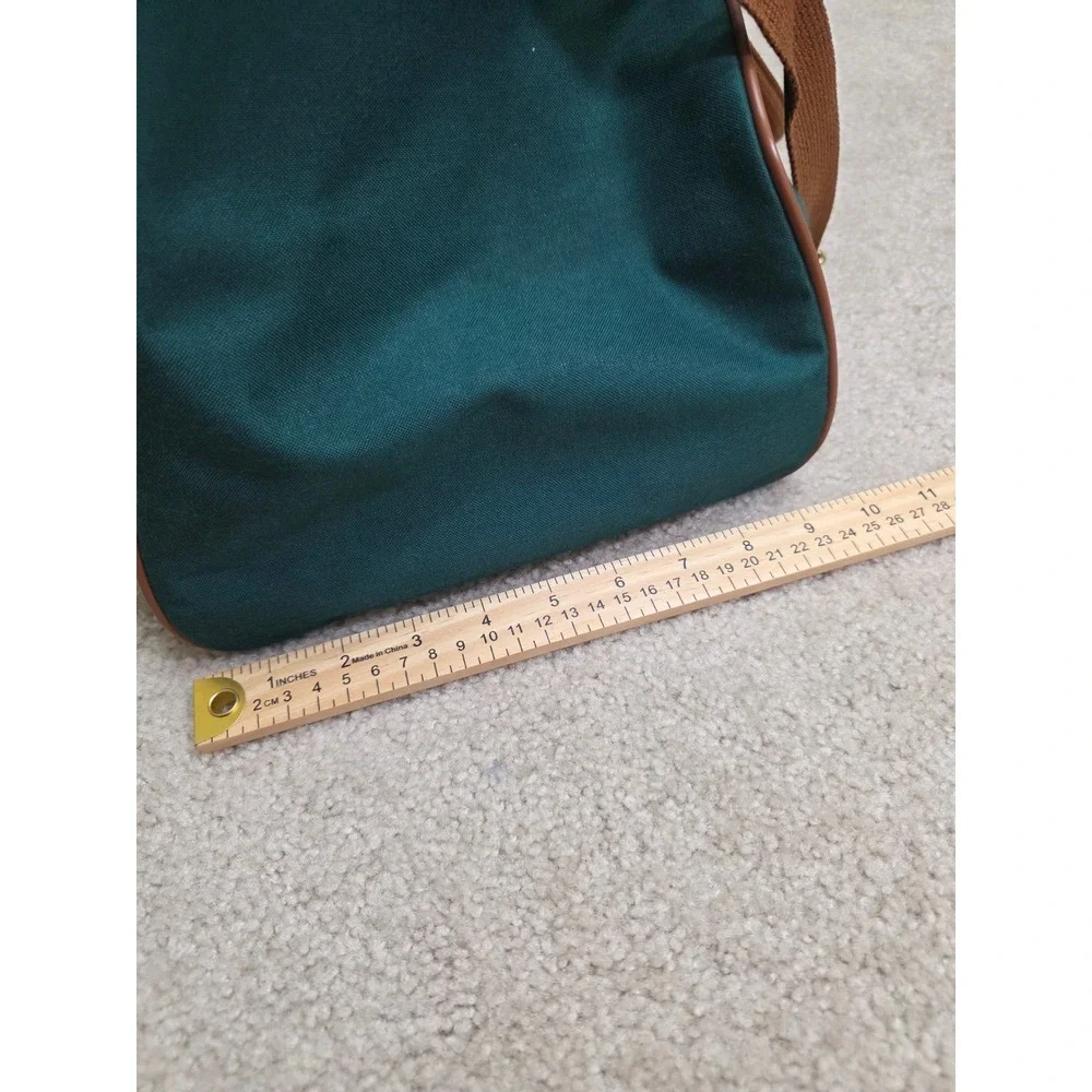 PoloRalphLauren Vintage Duffle Bag Green Canvas Weekend Travel Luggage Pony Logo